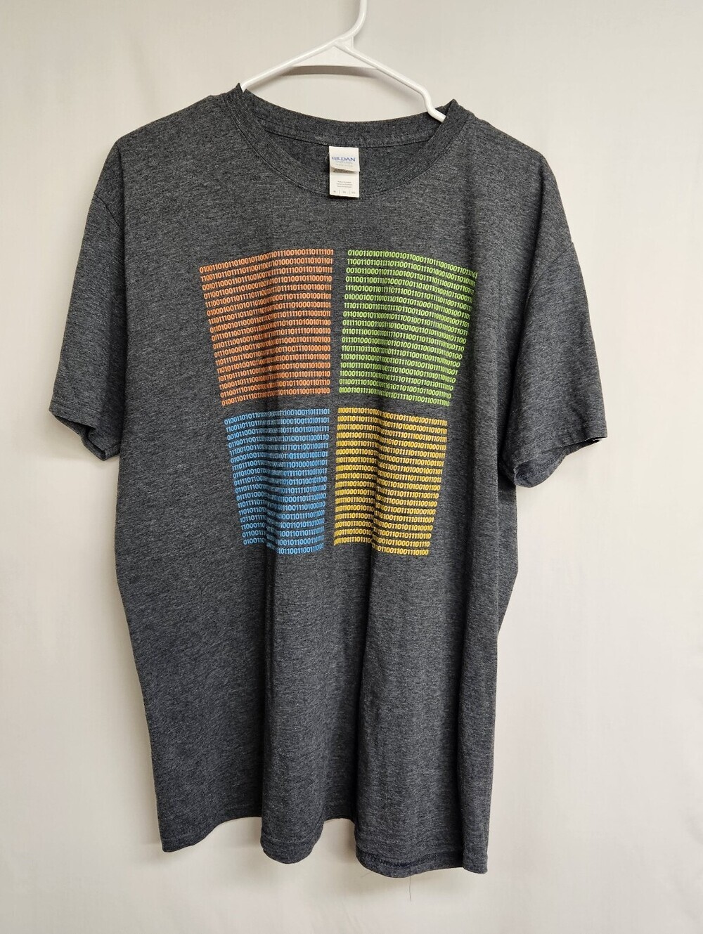 Microsoft Windows Operating System T-Shirt Mens Size XL Gray Gildan Tag Vintage